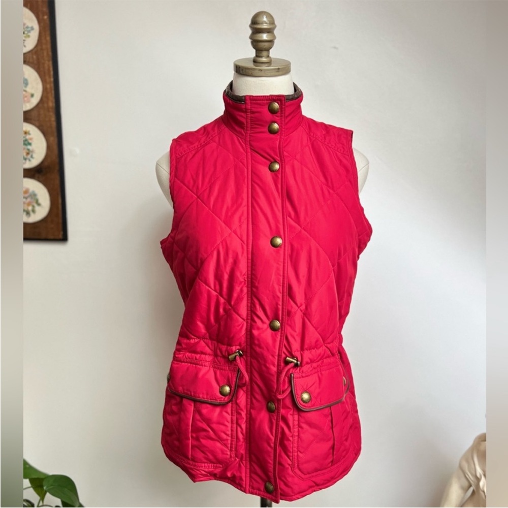 Ralph Lauren Quilted Utility Red Vest Womens Small